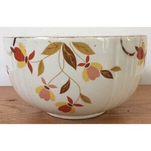 Vintage 50s Hall Autumn Leaf Jewel Tea Ceramic Kitchen Nesting Mixing Bowl 6.25"